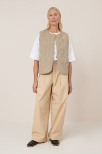 Kowtow Axis Vest Double Pinstripe