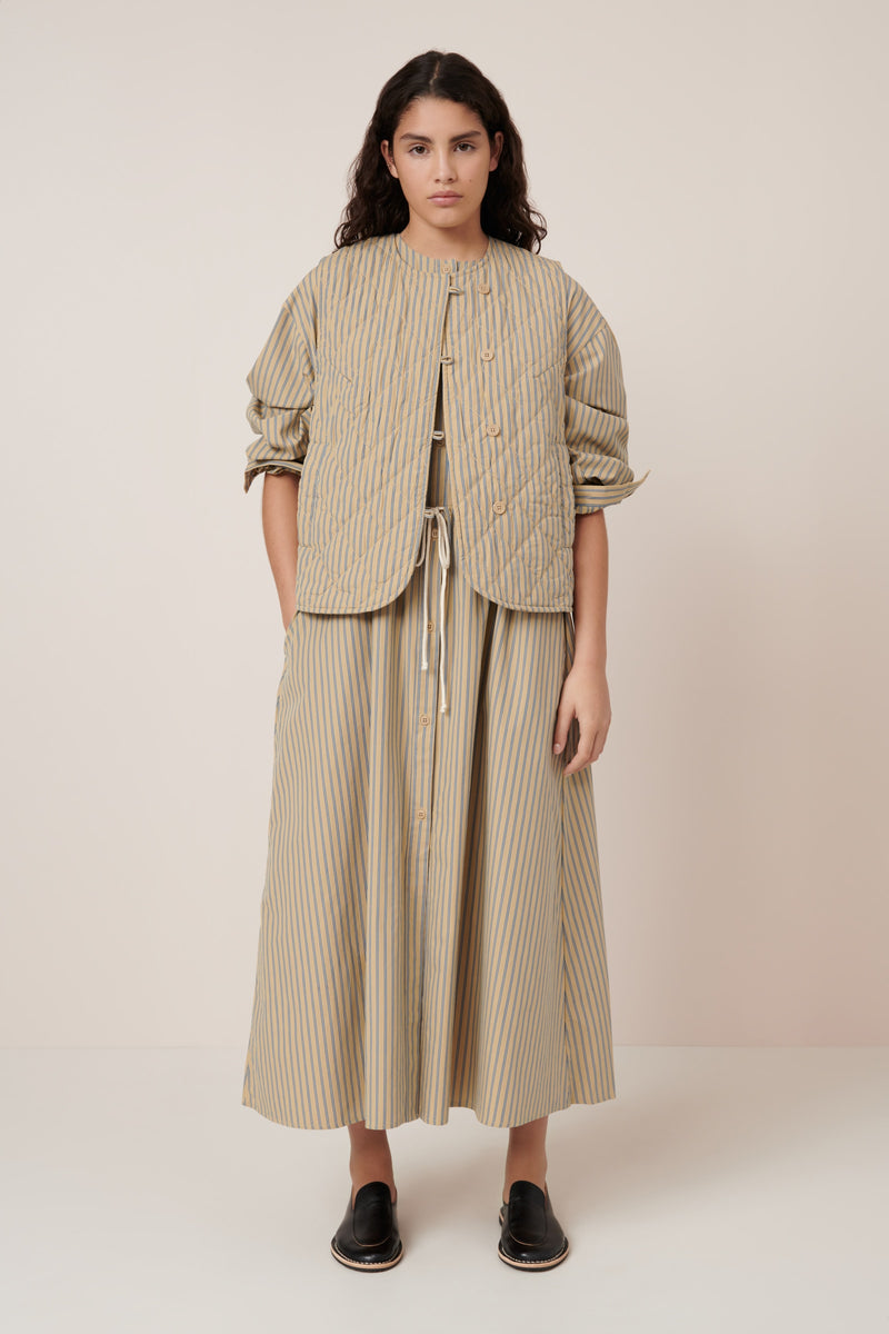 Kowtow Axis Vest Double Pinstripe