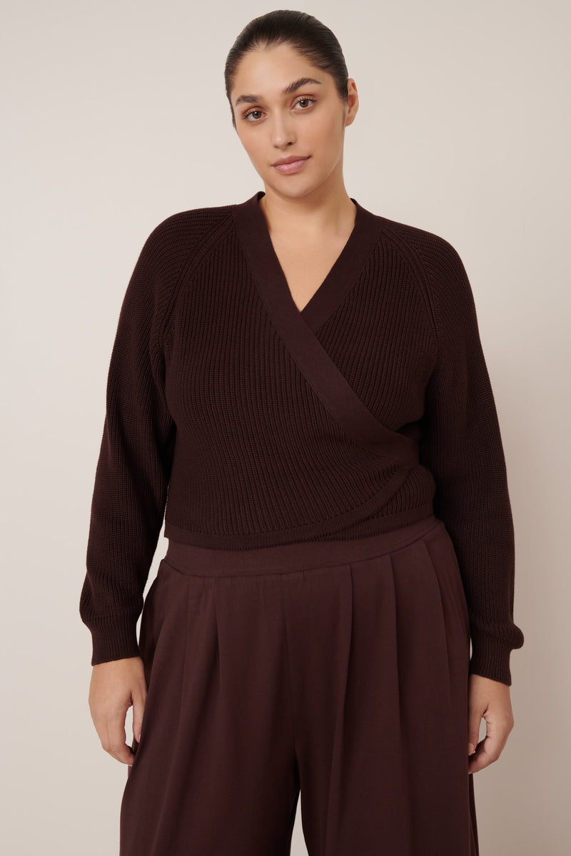Kowtow Drape Pant Mahogany