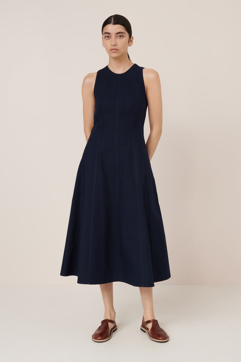 Kowtow Framework Dress Evening Navy