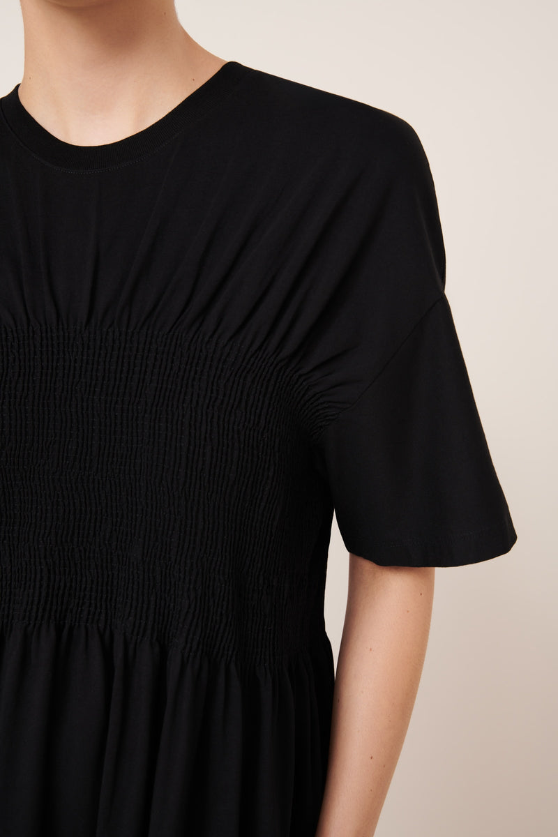 Kowtow Gathered Dress Black