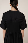 Kowtow Gathered Dress Black
