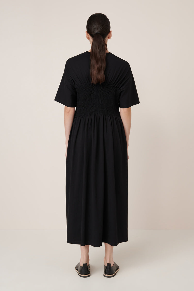 Kowtow Gathered Dress Black