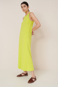 Kowtow Racer Back Dress Fluro Yellow