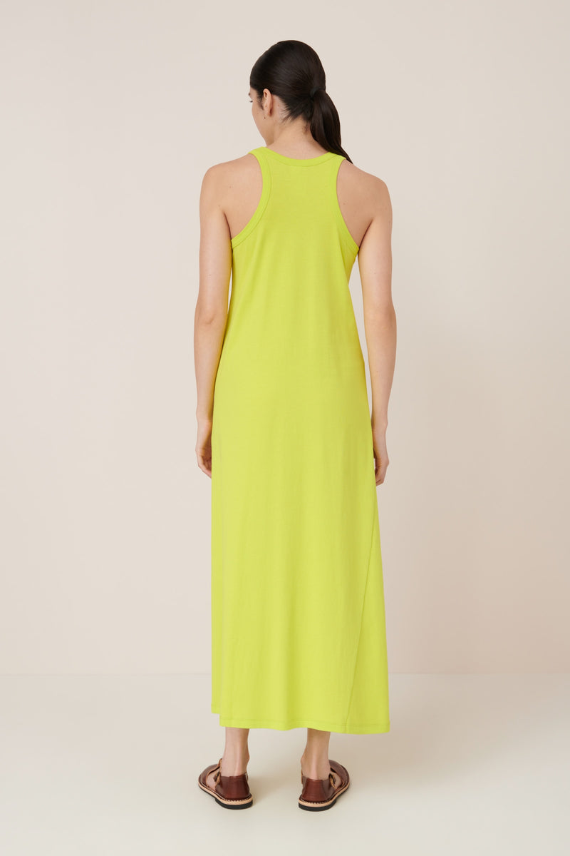 Kowtow Racer Back Dress Fluro Yellow