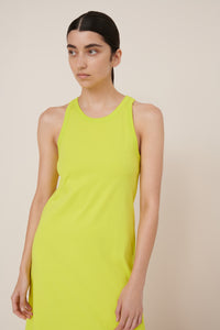 Kowtow Racer Back Dress Fluro Yellow