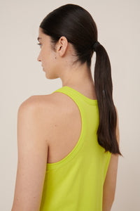 Kowtow Racer Back Dress Fluro Yellow