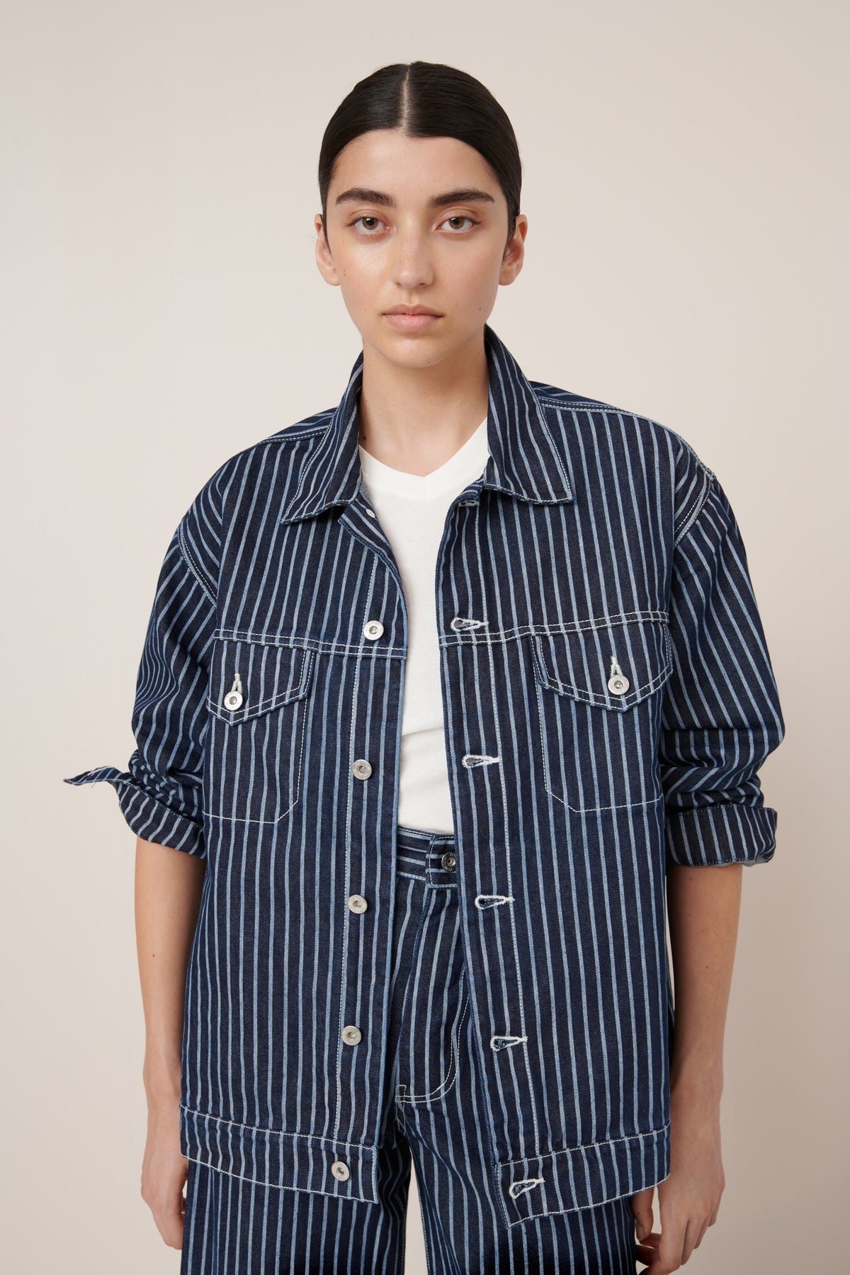 Kowtow Riley Jacket Chalk Stripe