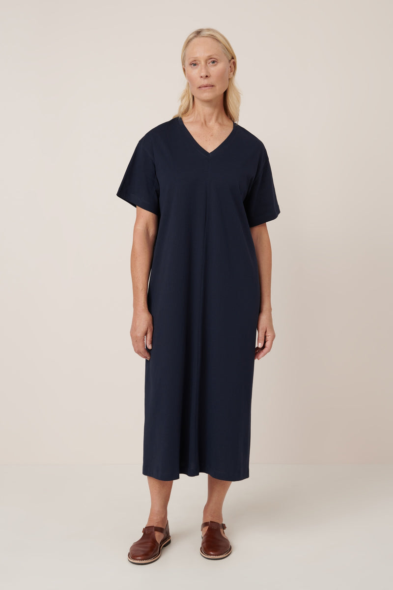 Kowtow Unity Tee Dress Navy