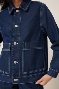 Kowtow Worker Jacket Indigo Denim