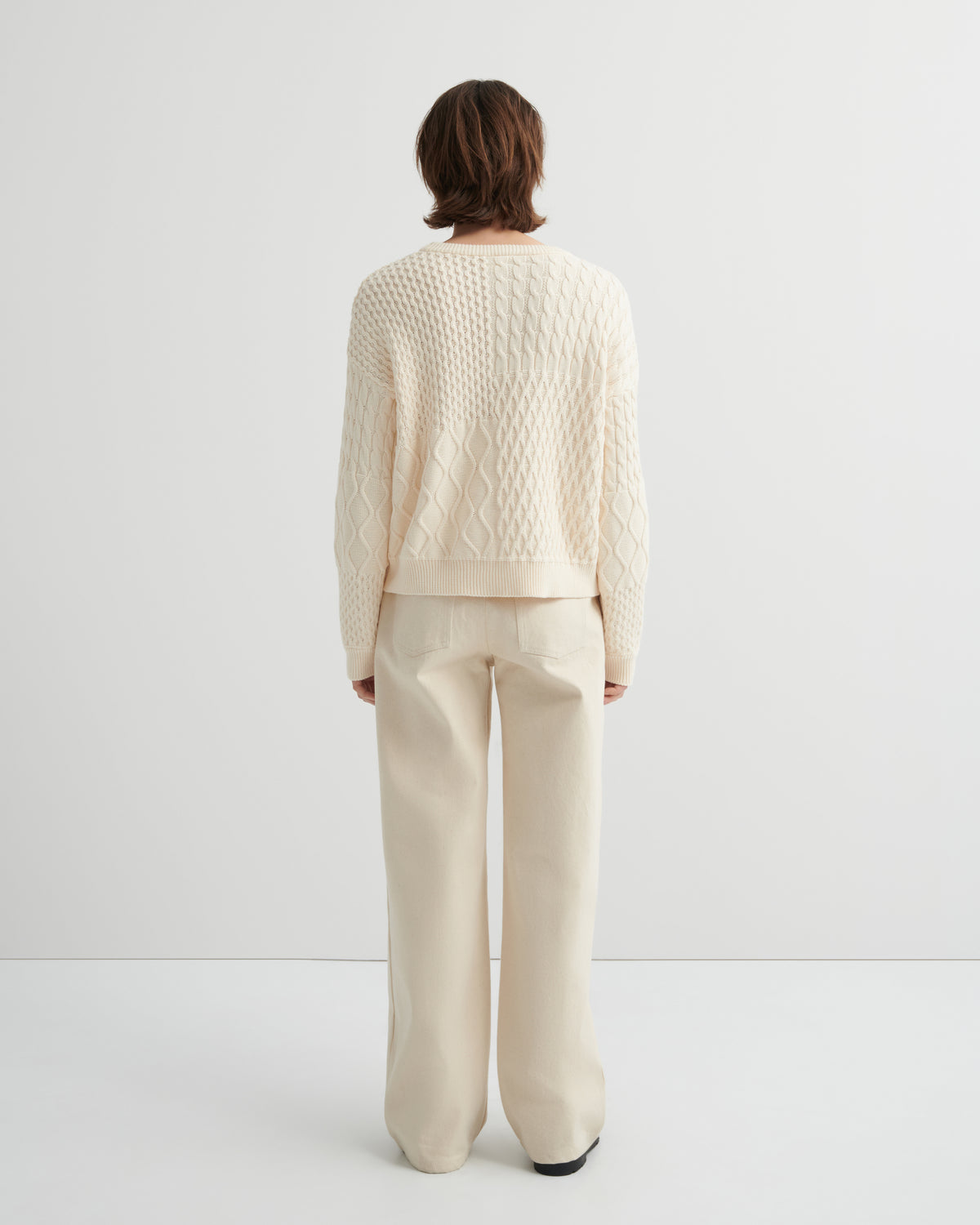 Kowtow Patchwork Jumper Chalk