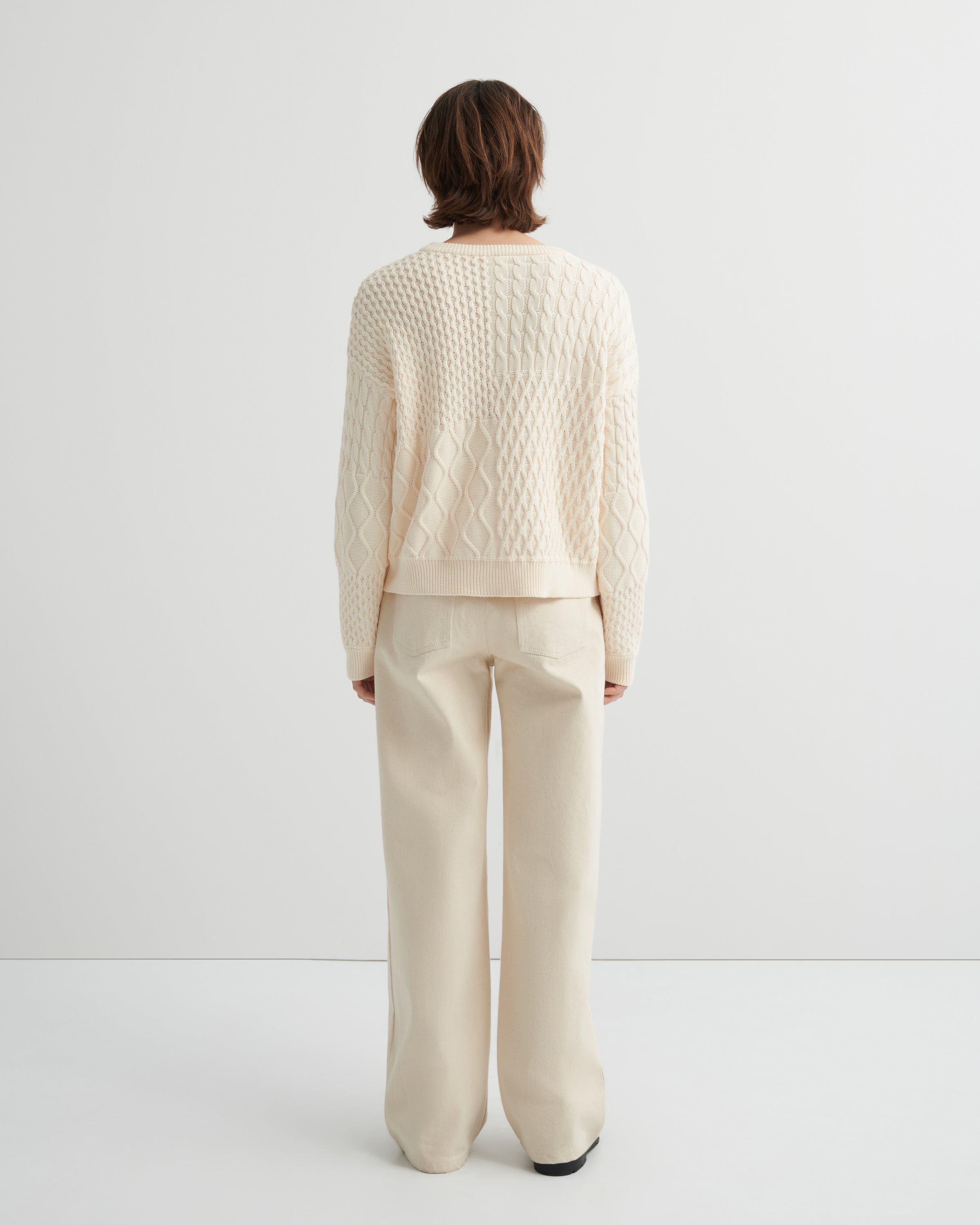 Kowtow Patchwork Jumper Chalk