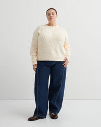 Kowtow Patchwork Jumper Chalk