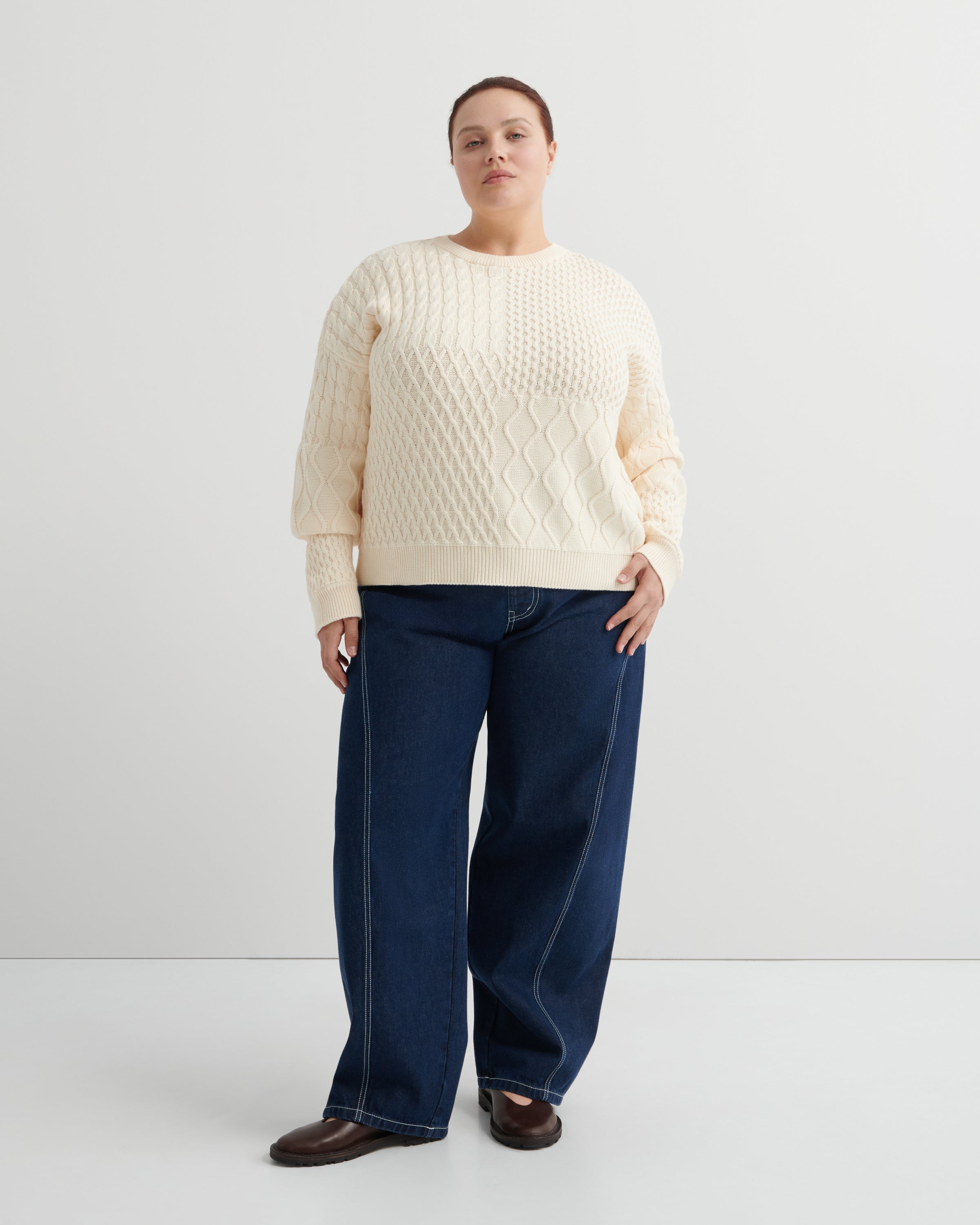 Kowtow Patchwork Jumper Chalk