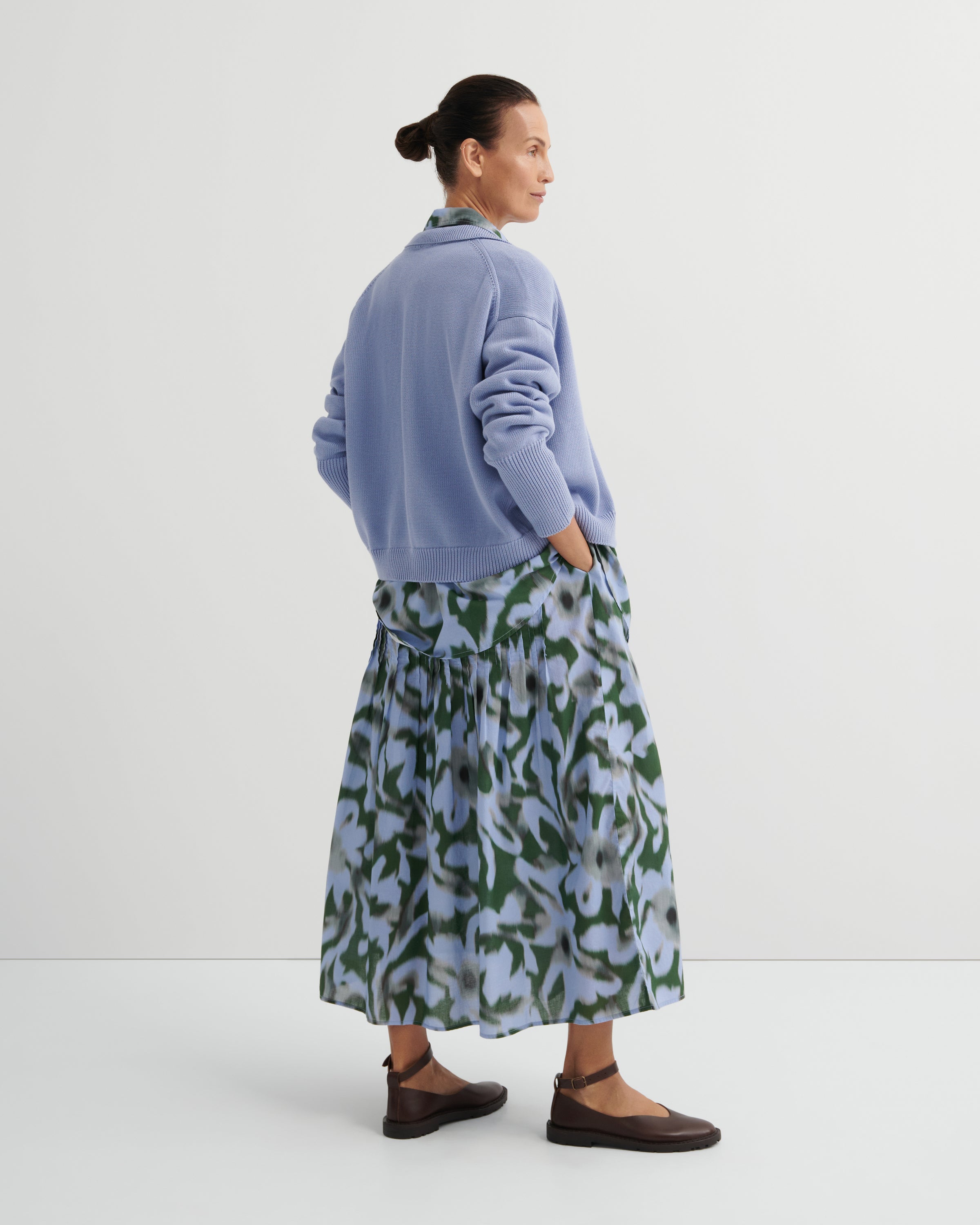 Kowtow Poet Skirt Misty Floral