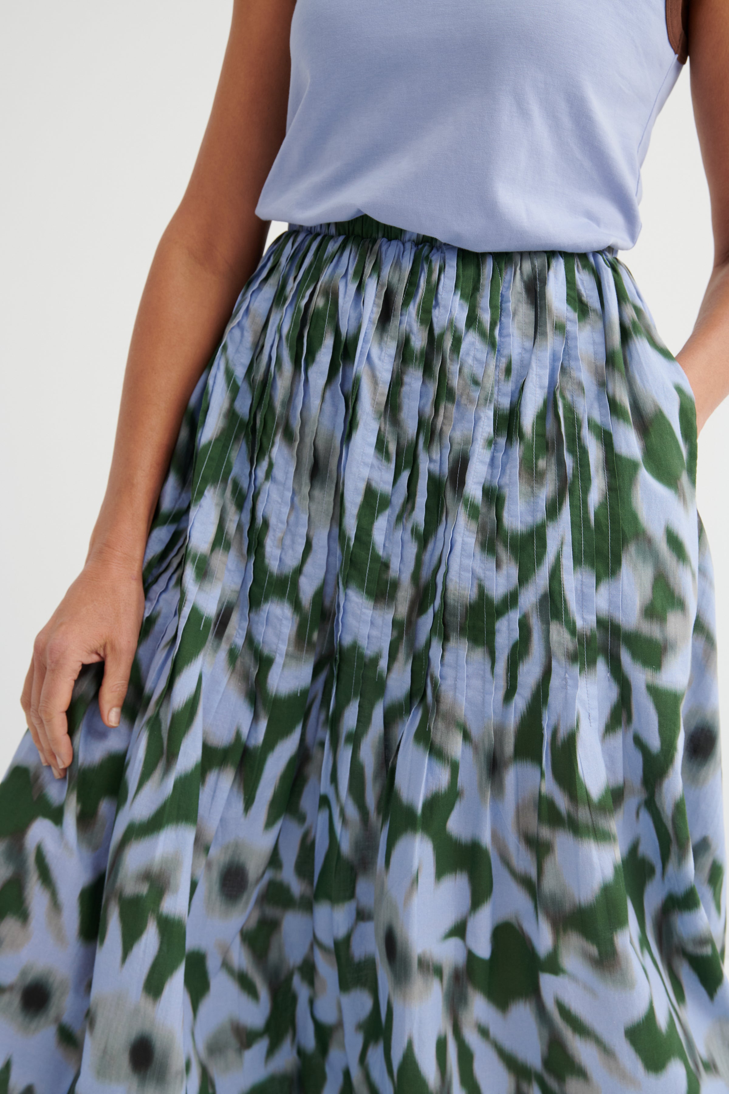 Kowtow Poet Skirt Misty Floral