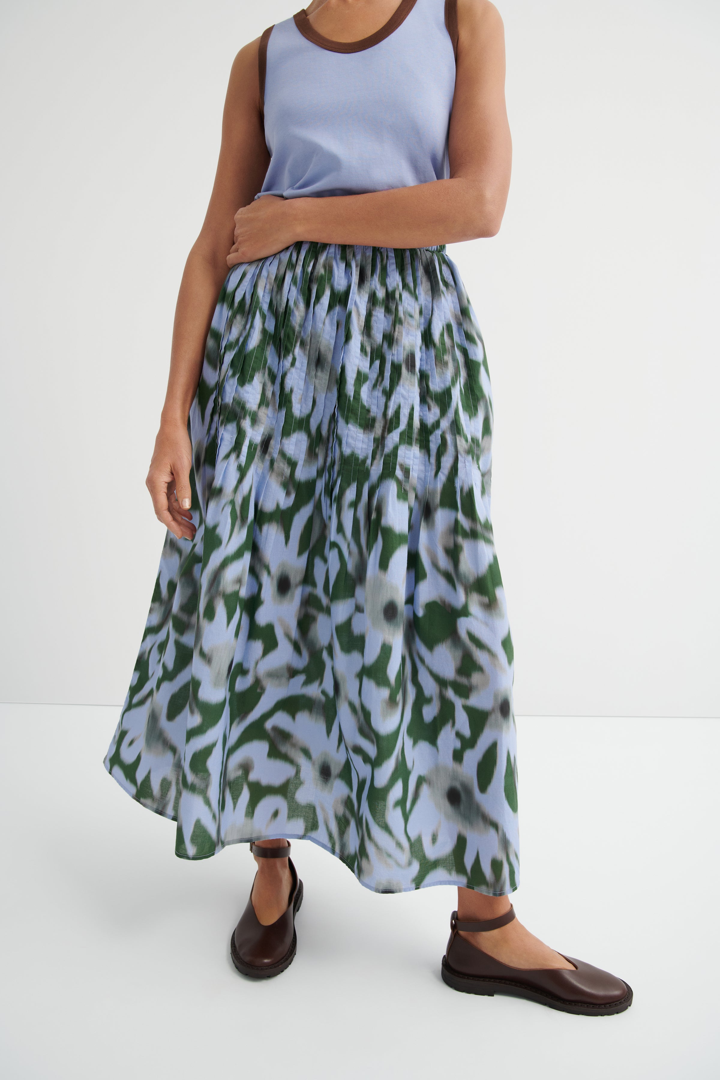 Kowtow Poet Skirt Misty Floral