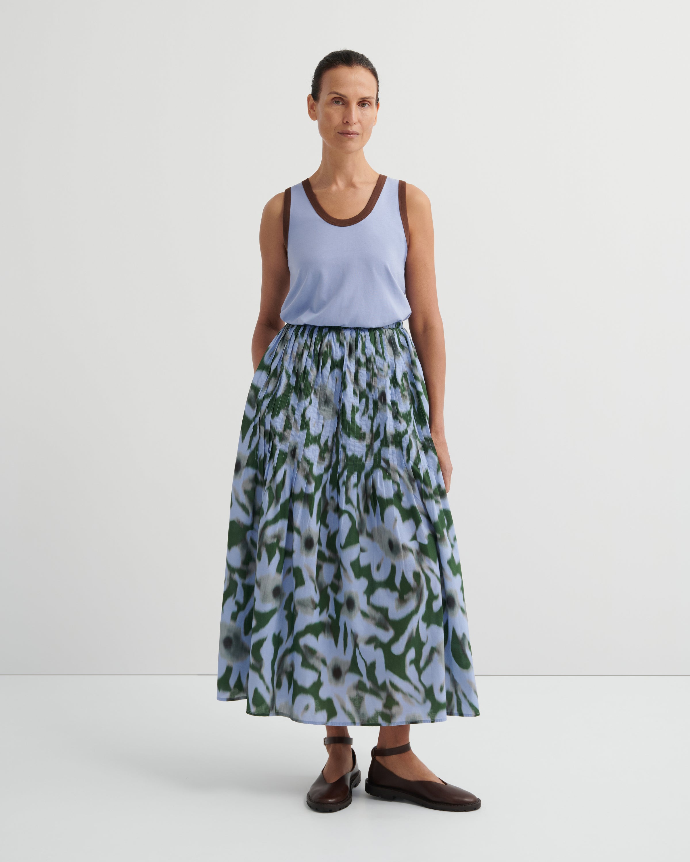 Kowtow Poet Skirt Misty Floral