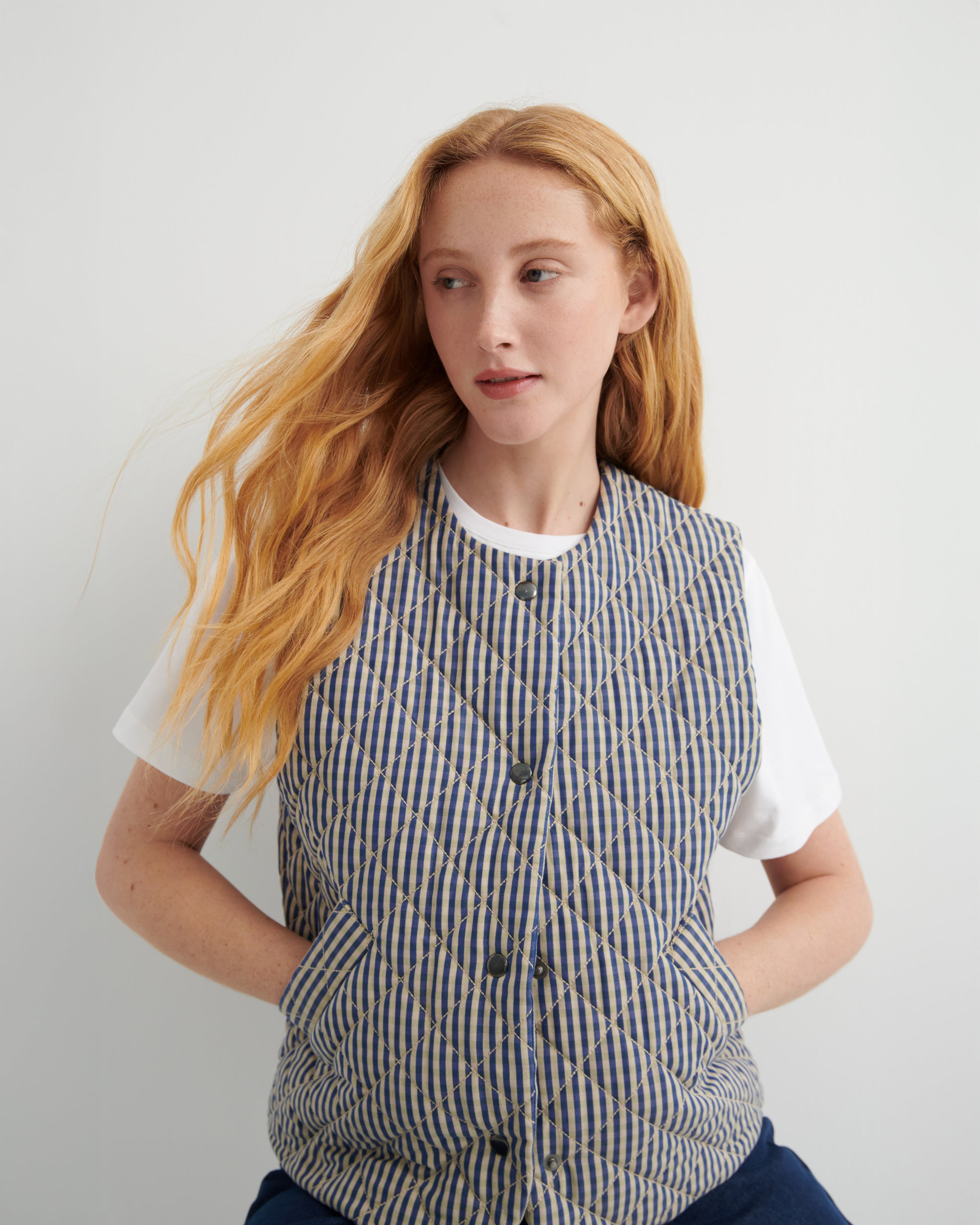 Kowtow Quilter Vest Landscape Check