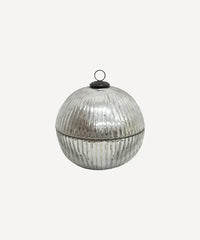 Bauble Candle | Silver Ribbed