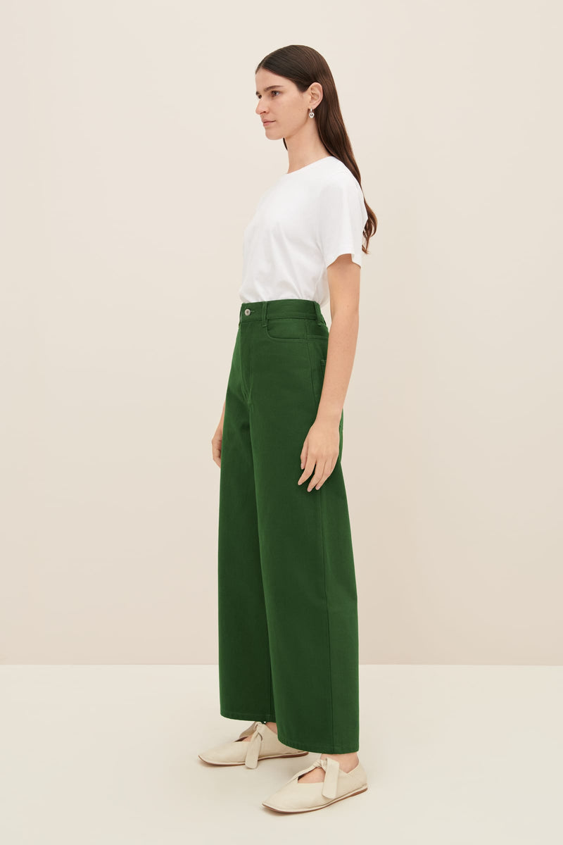 Kowtow Green Denim Sailor Jeans