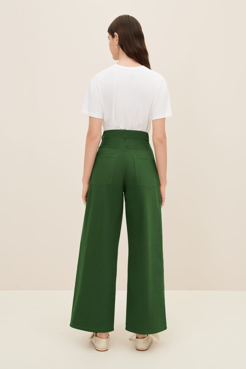 Kowtow Green Denim Sailor Jeans