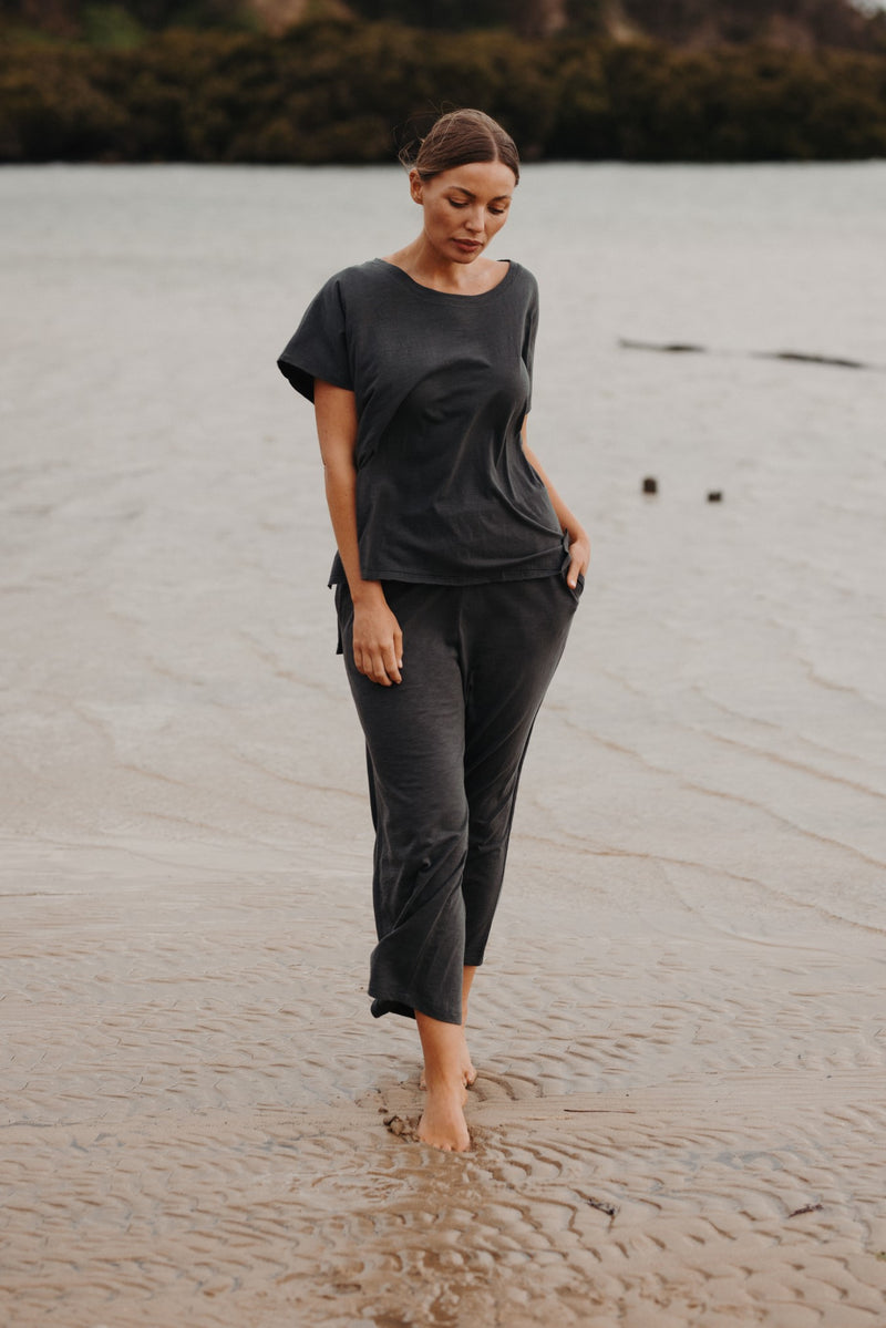 Talamaya Seascape Flow Pant Black Sand