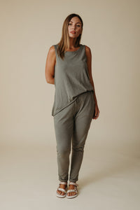 Talamaya Shoreline Singlet Dusty Olive