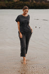 Talamaya Shoreline T-Shirt Black Sand