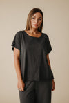 Talamaya Shoreline T-Shirt Black Sand