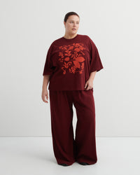 Kowtow Stencil Tee Maroon