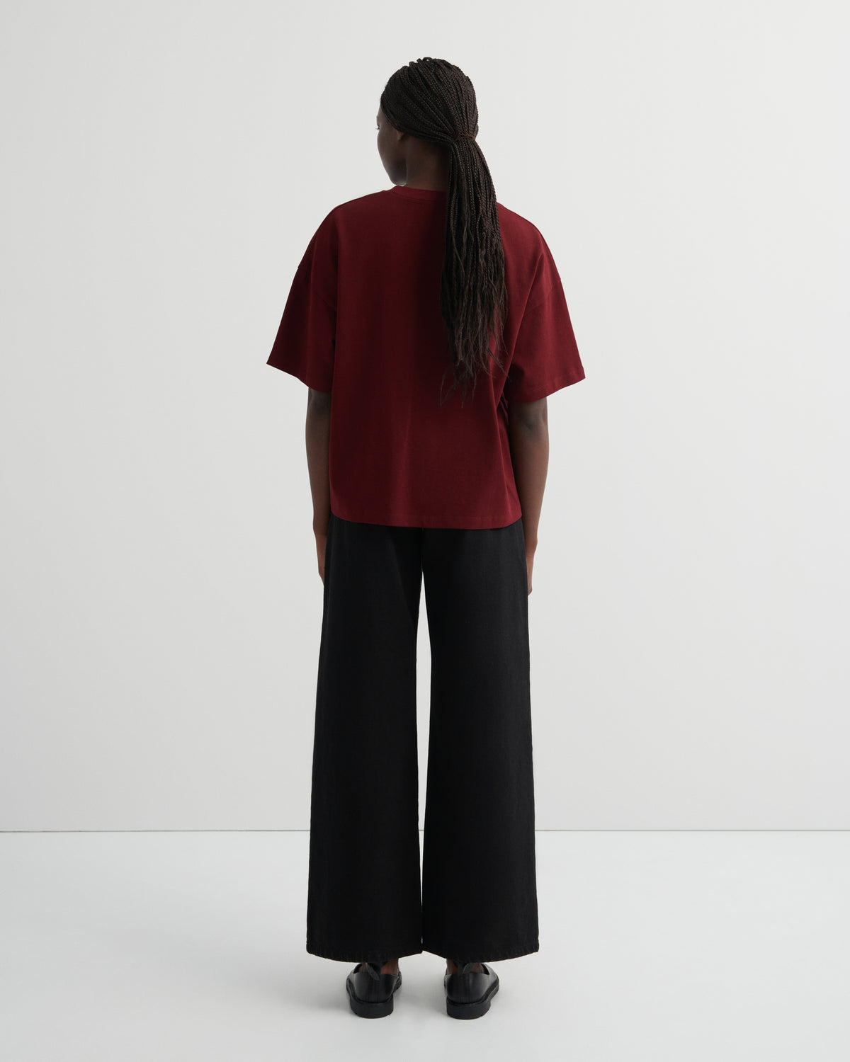 Kowtow Stencil Tee Maroon