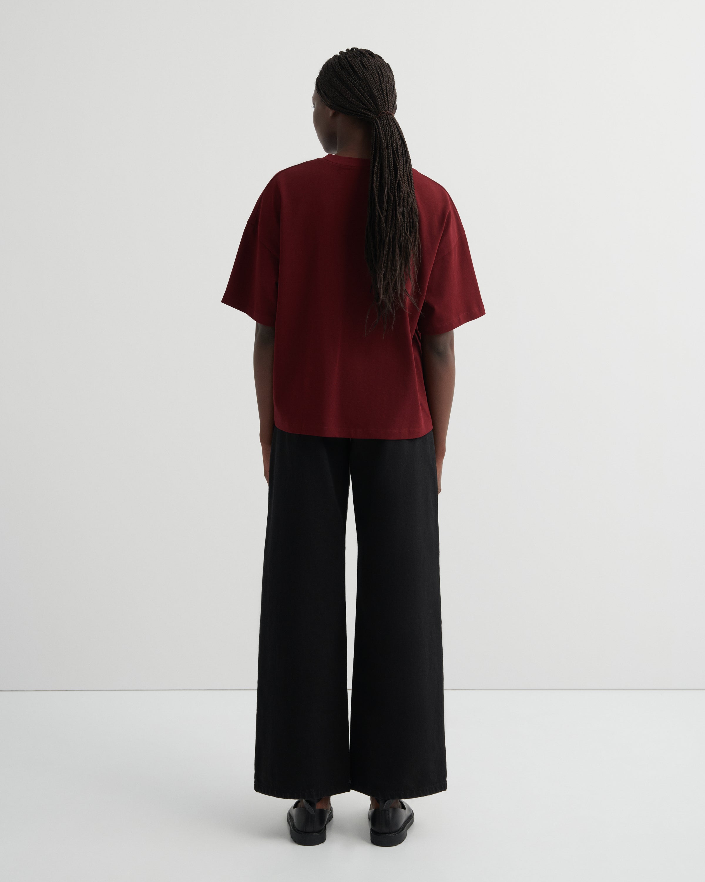 Kowtow Stencil Tee Maroon