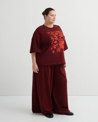 Kowtow Stencil Tee Maroon