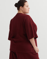 Kowtow Stencil Tee Maroon