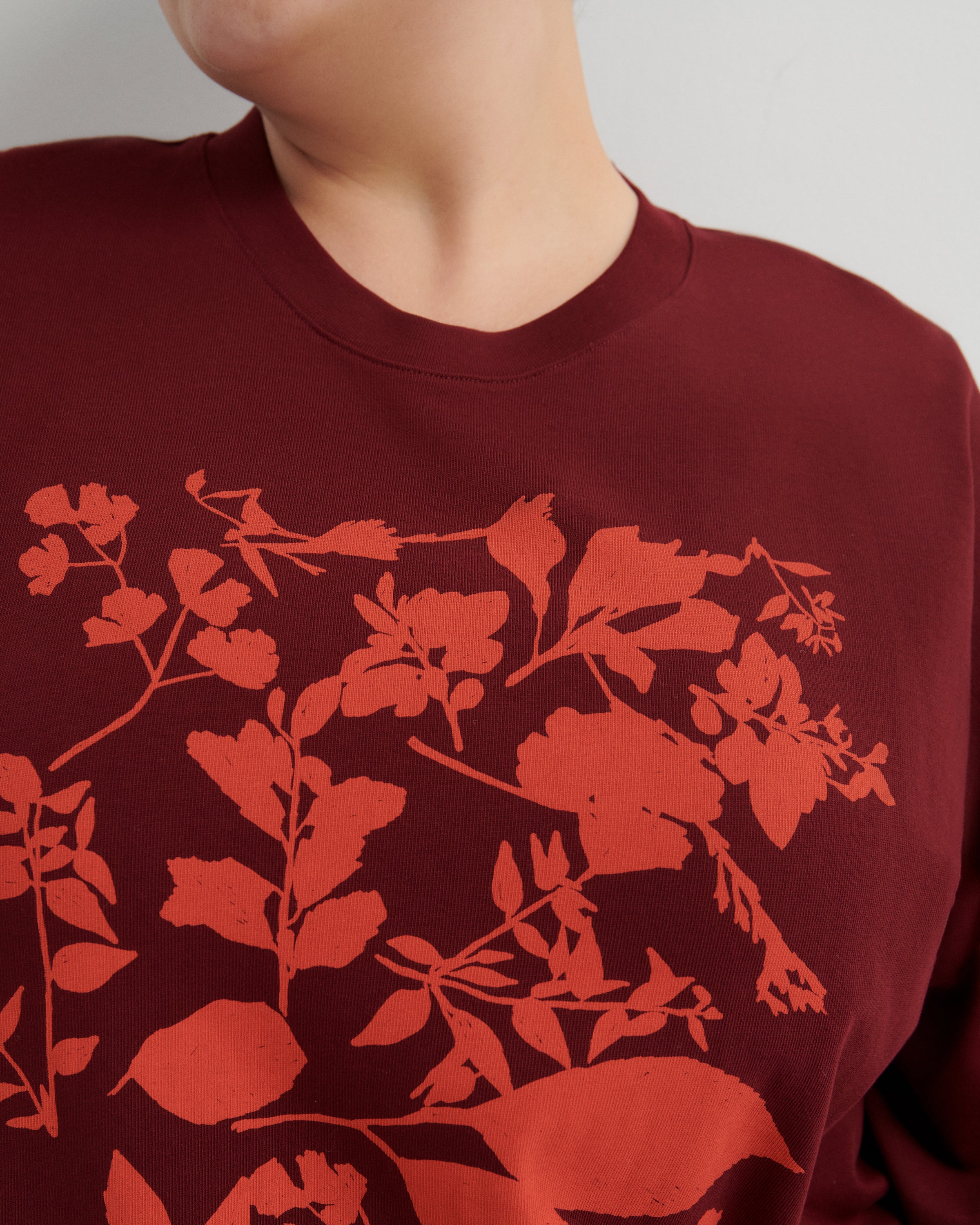 Kowtow Stencil Tee Maroon
