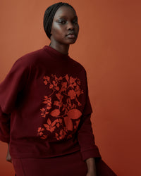 Kowtow Stencil Tee Maroon