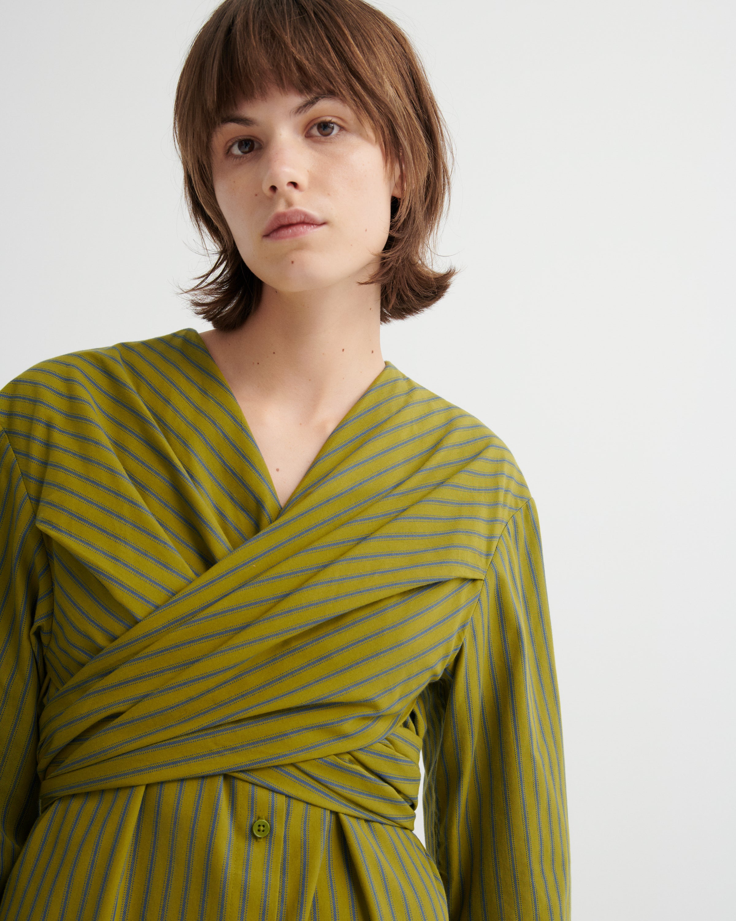 Kowtow Twist Dress Artisan Stripe