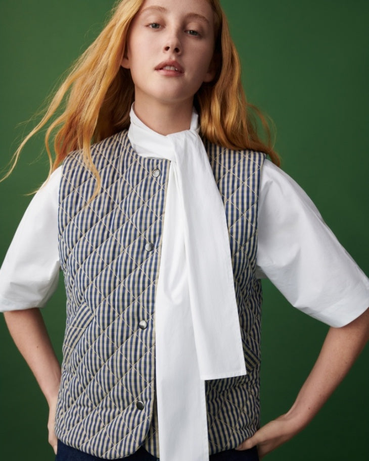 Kowtow Quilter Vest Landscape Check