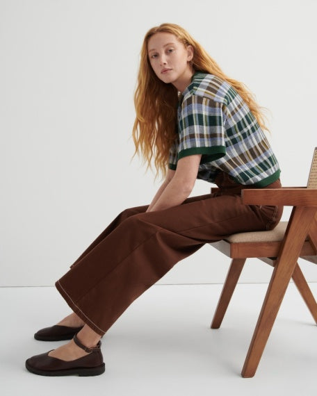 Kowtow Chequered Tee Forest