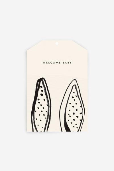 Gift Tag | Welcome Baby Bunny Ears