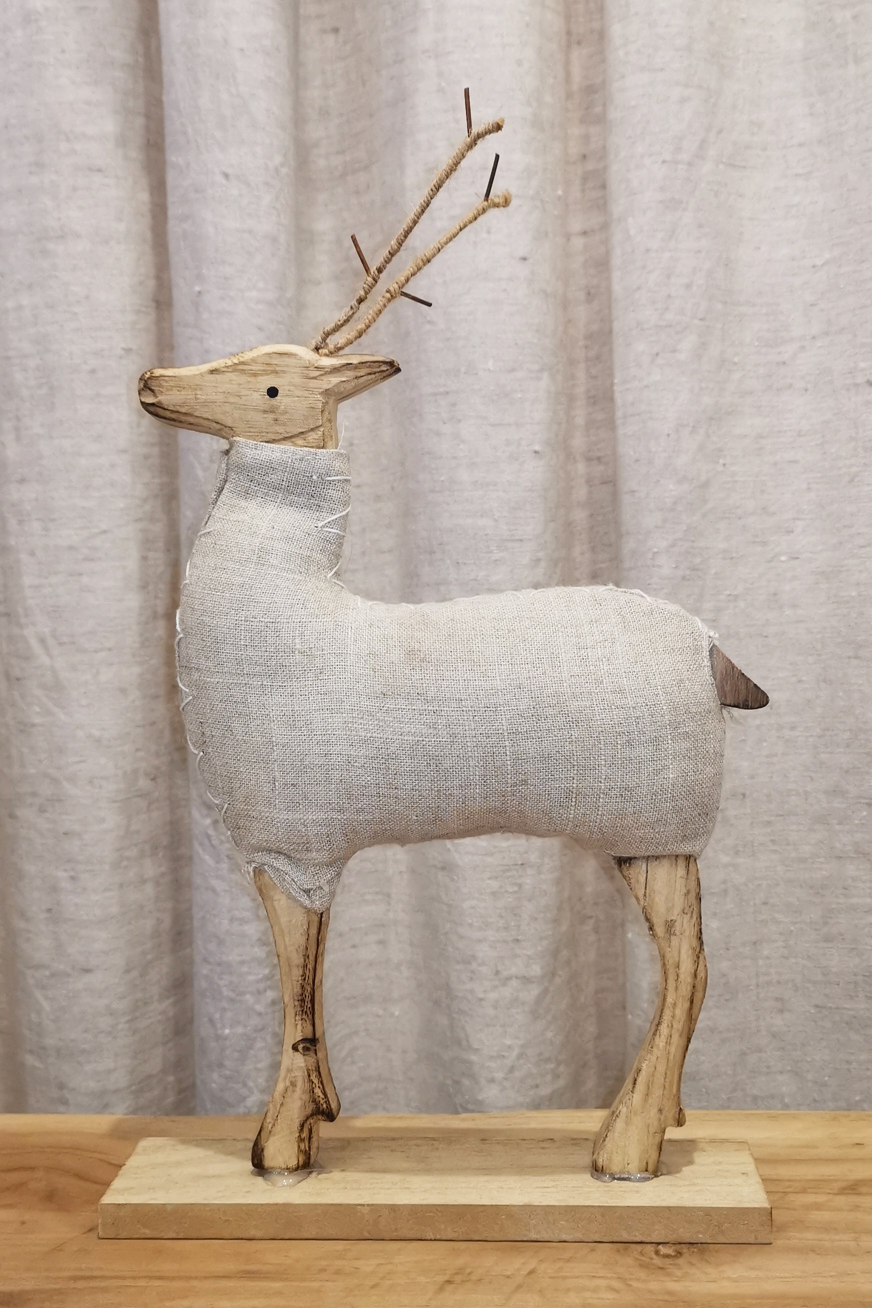 Linen + Wood Reindeer